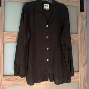 Sz L 100% linen pajama top by Flax